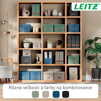 Set 2 bucati cutie de depozitare cu capac Leitz Puro mica 7L